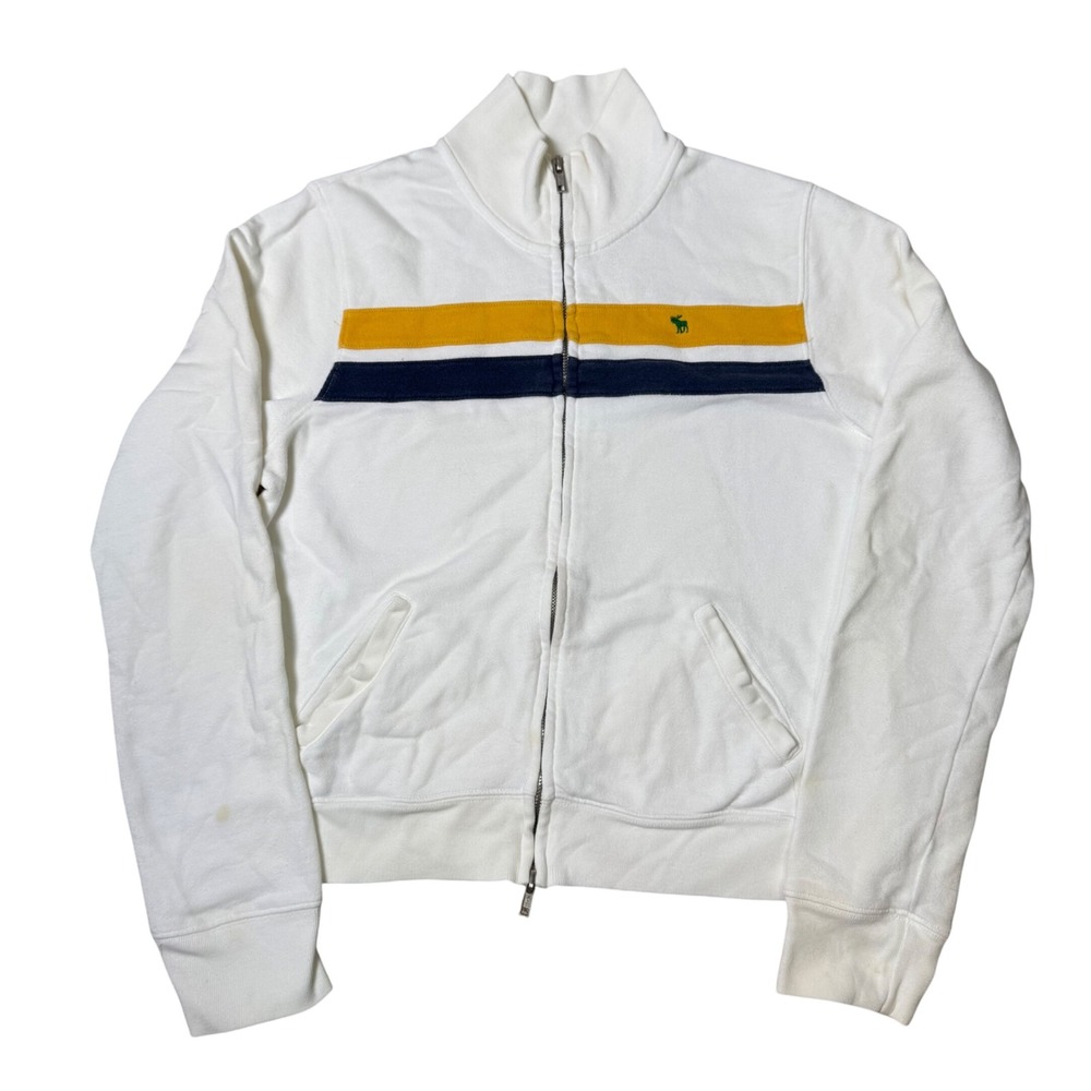 Y2K Abercrombie & Fitch Cropped Track Jacket Size XL Mall McBling Loungewear